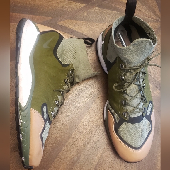 NIKE AIR ZOOM TALARIA MID FLYKNIT PREMIUM  GREEN Mens Shoes Size 12 - Picture 2 of 14